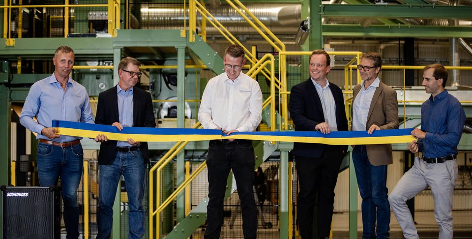 From left to right: Henrik Adolfsson (Production and Maintenance Manager), Richard Axén (CFO), Andrew Robinson (MD), Fredrik Johansson (Sales Director), Alexander Meyer (majority shareholder) and Etienne Meyer (Technical Project Manager)